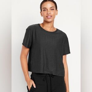 Women's Relaxed Crew Neck T‑Shirt - charcoal grey